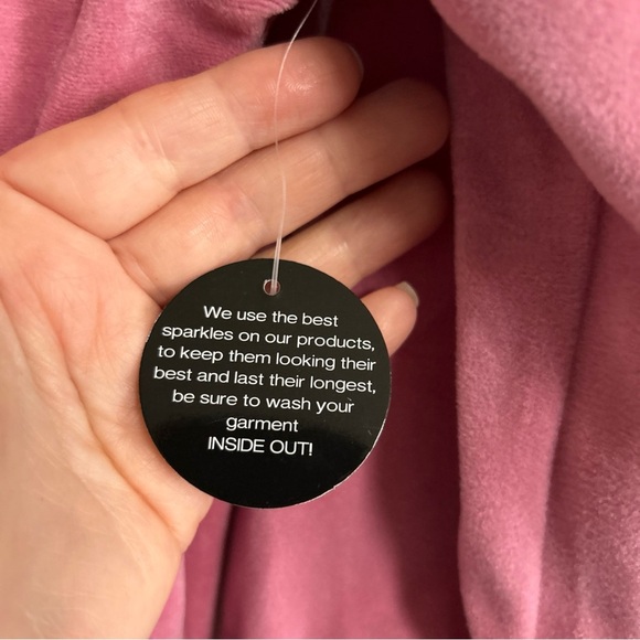 New BEBE 2 Piece Velour Rose Blush Toddler Size 4 Sweatsuit Cozy‎ Rhinestone ￼ - Picture 5 of 15